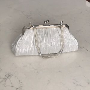 La Gale silver Lamar cocktail bag